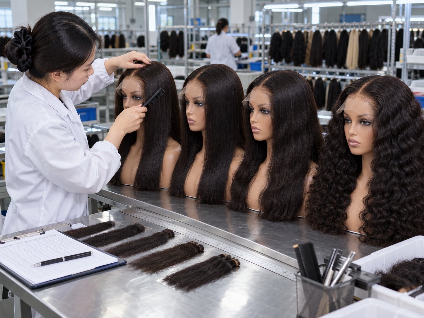 Illustrative comparison of wig density distribution across several samples during QC