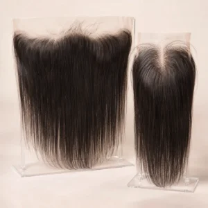 Transparent lace closures and frontals for wholesale wig production