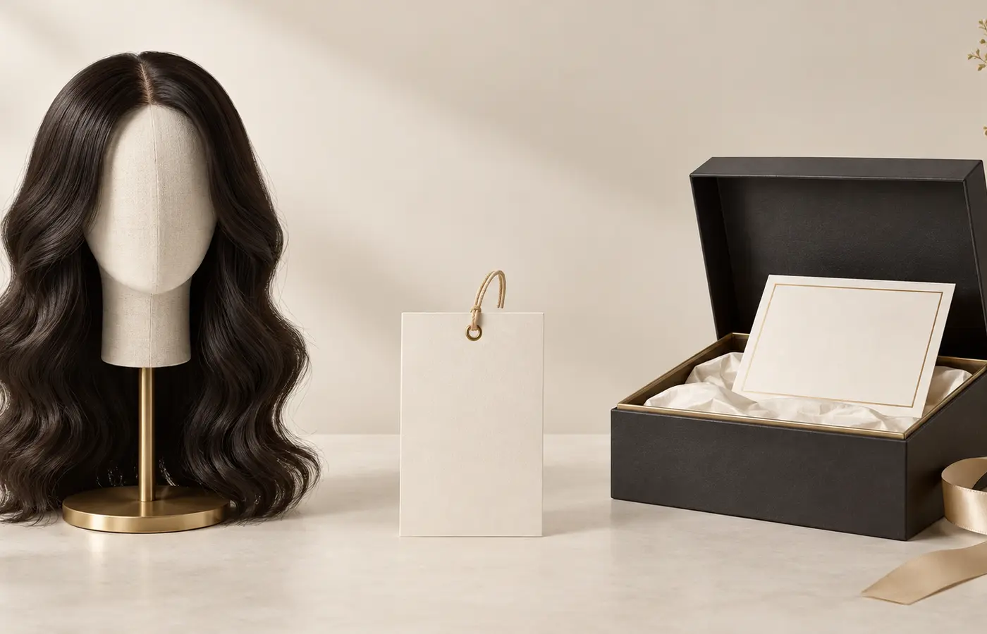 Private label wig and packaging MOQ components