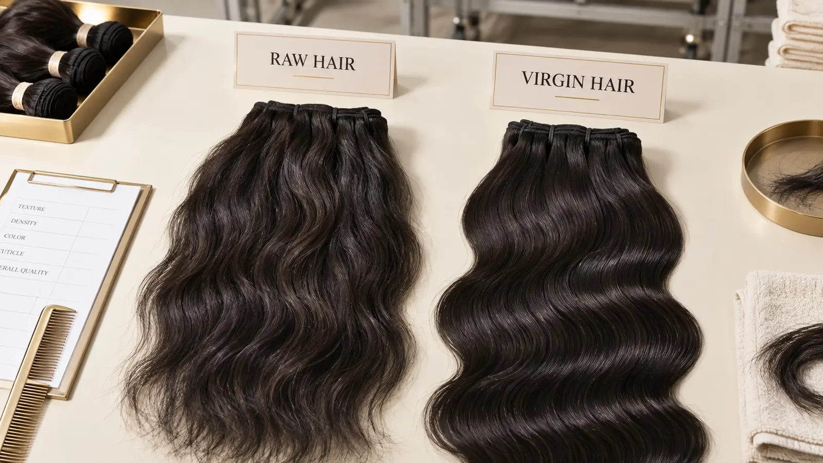 Raw hair vs virgin hair comparison for wholesale wig buyers