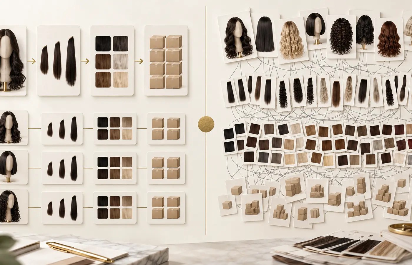 Wholesale wig SKU and minimum order quantity planning