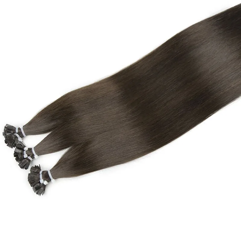 Flat-tip human hair extension bonds