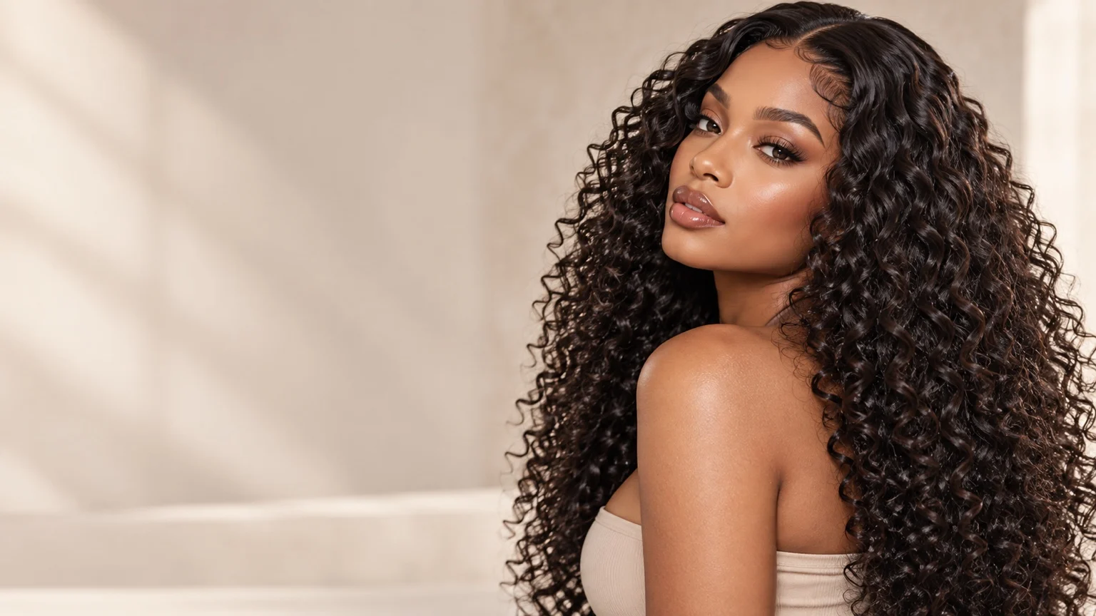Curly glueless wig hairstyle reference