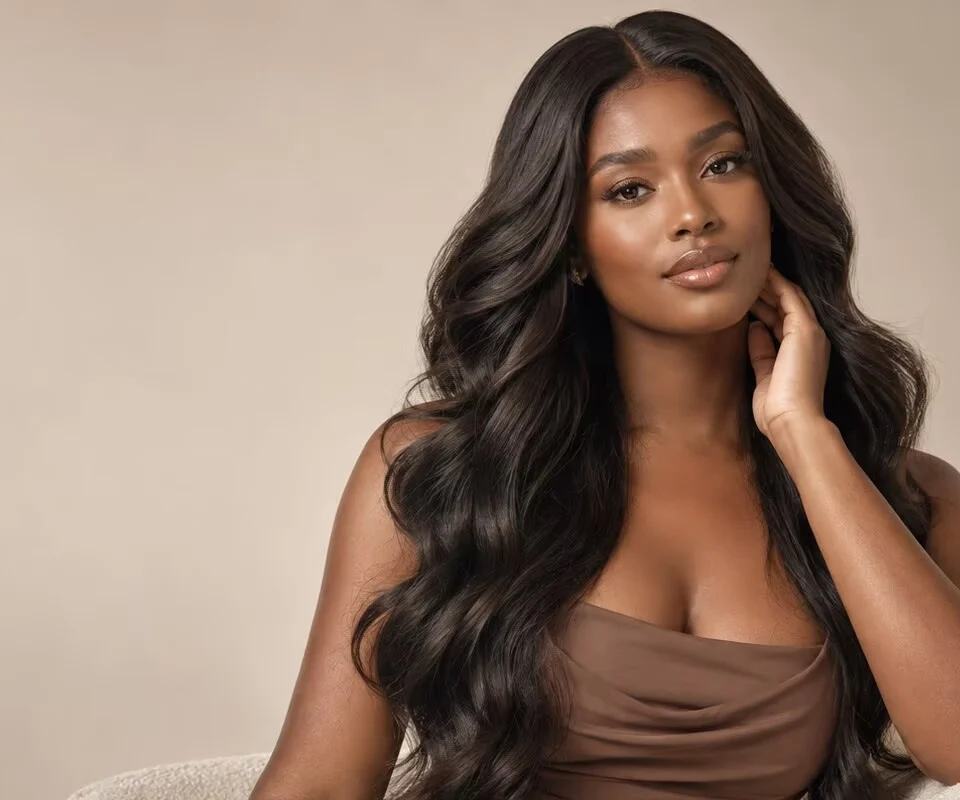 Editorial model visual showing long dark waves