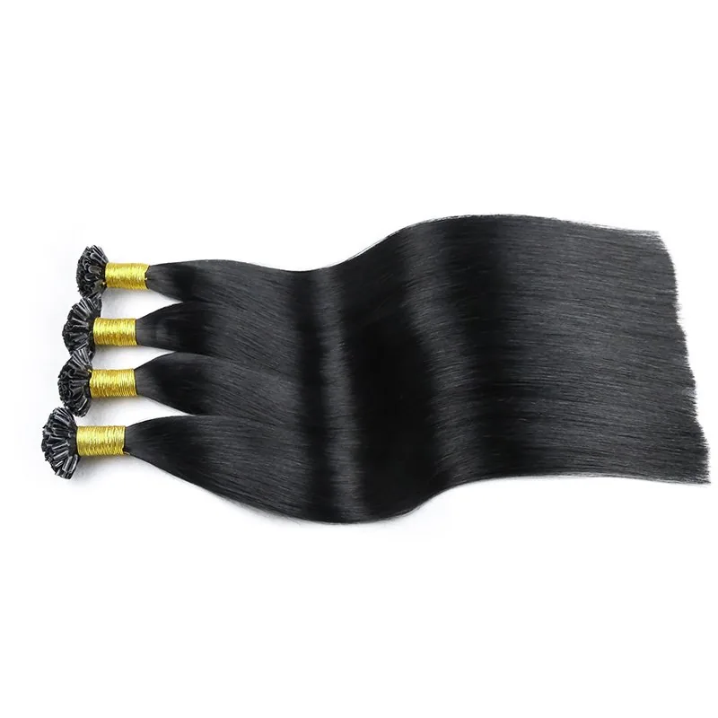 U-tip keratin bonded human hair extensions